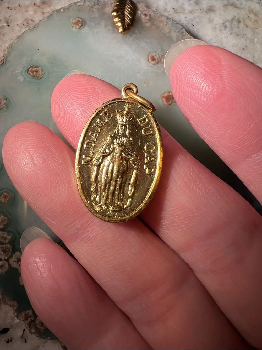 Gold Religious Medal Pendant only
